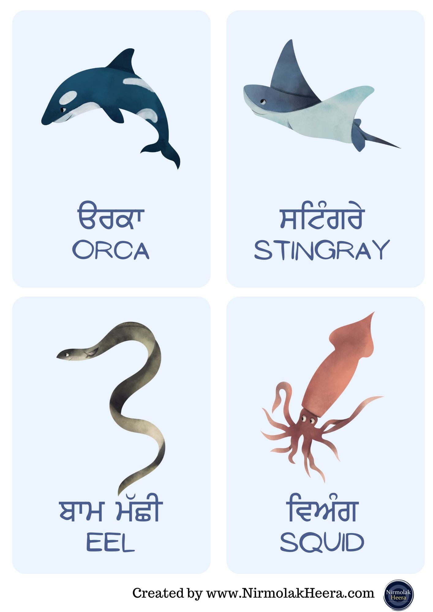 समुद्री जीव पंजाबी साधन