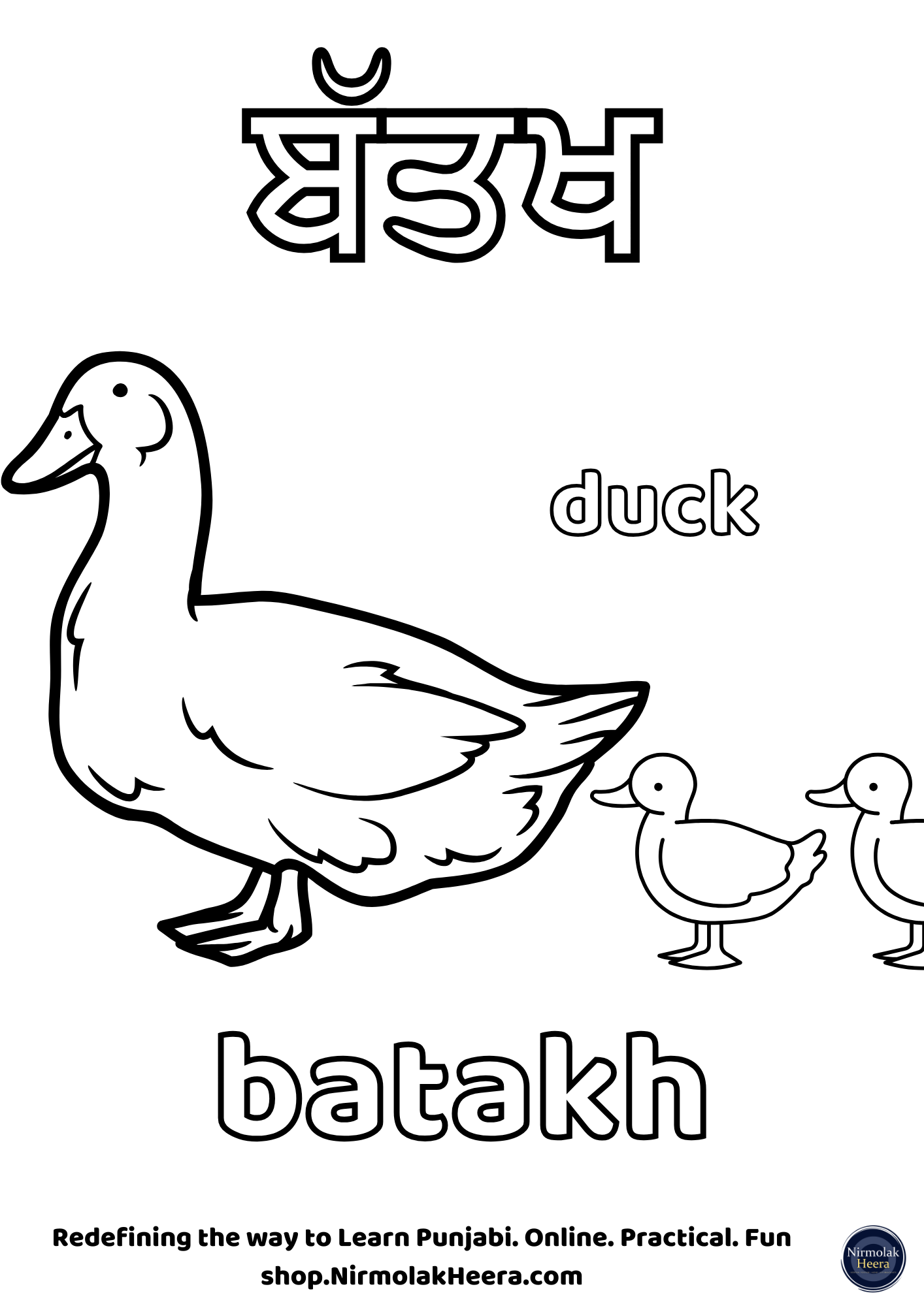 Birds Punjabi Punjabi Colouring Sheets Bundle [Digital Download]