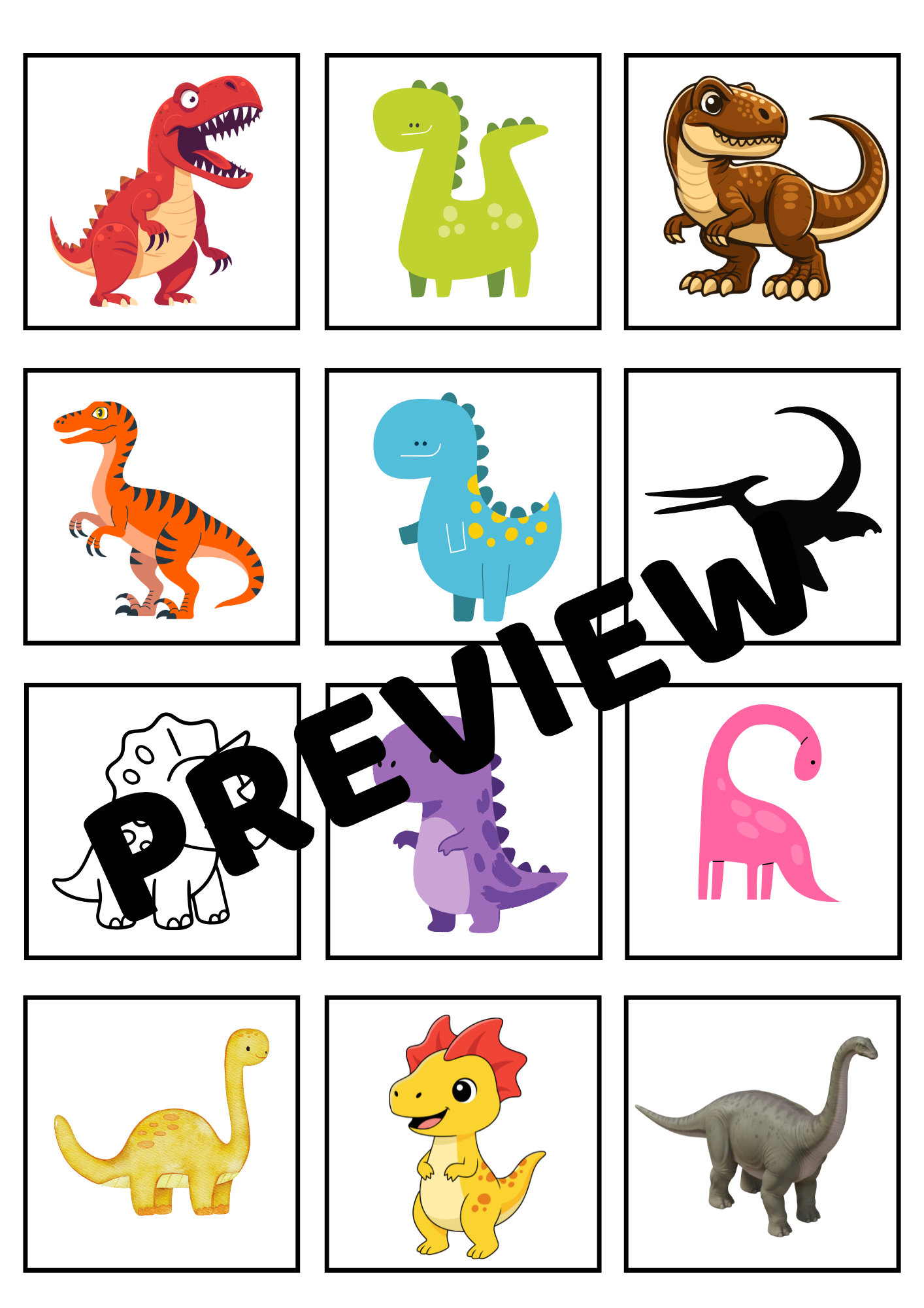 Dinosaur Colour Match – Punjabi Vocabulary Activity