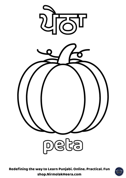 Fruit Punjabi Colouring Sheets [Digital Downloads]
