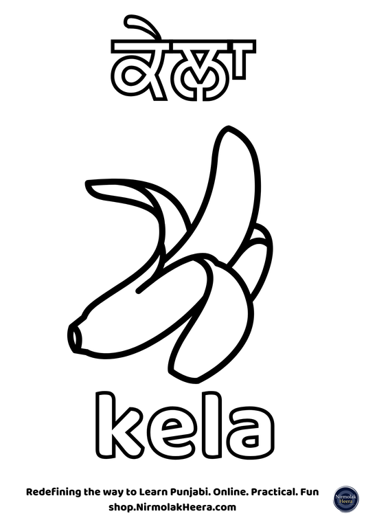 Fruit Punjabi Colouring Sheets [Digital Downloads]